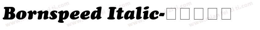 Bornspeed Italic字体转换